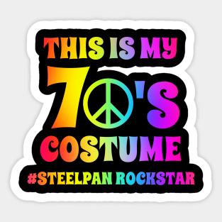Groovy Steelpan Player This Is My 70s Costume Halloween Party Retro Vintage Sticker